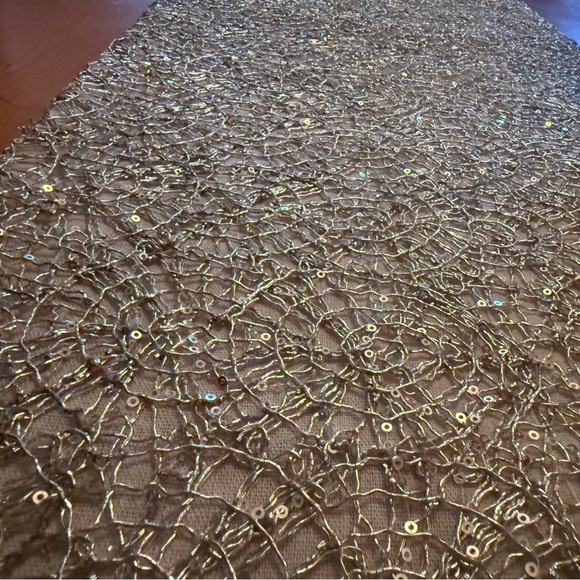 Table Runners Metallic Gold With Sequins 71X14 Used For Wedding - Picture 8 of 11